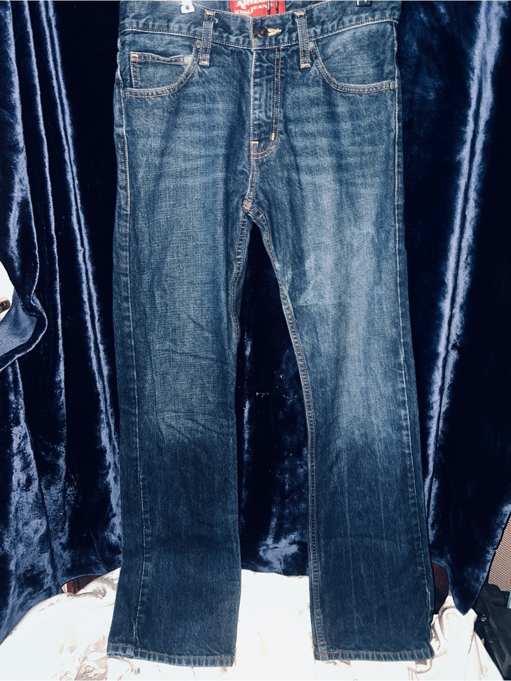 Arizona Jean Company Dark Blue Straight Leg Jeans